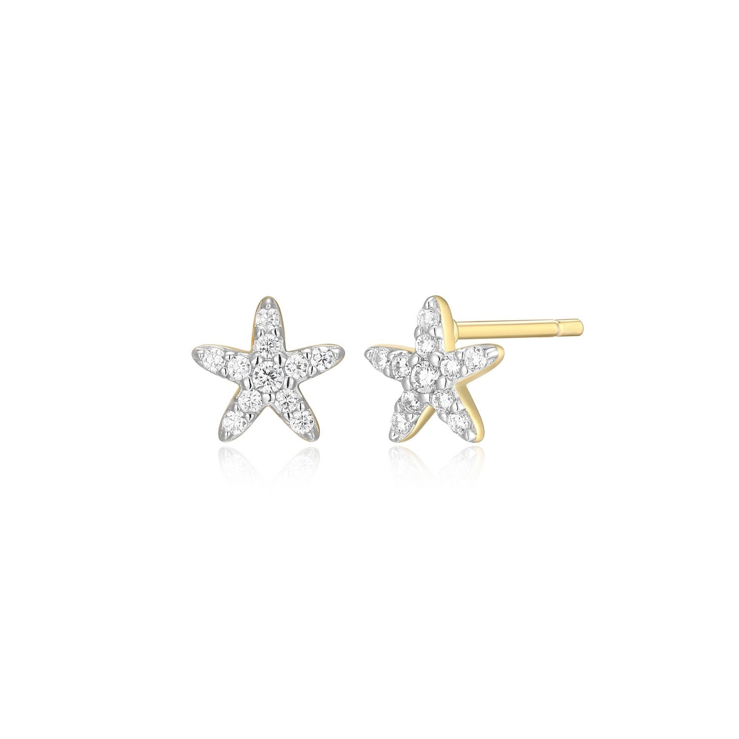 Lab-Grown Diamond Starfish Stud Earrings