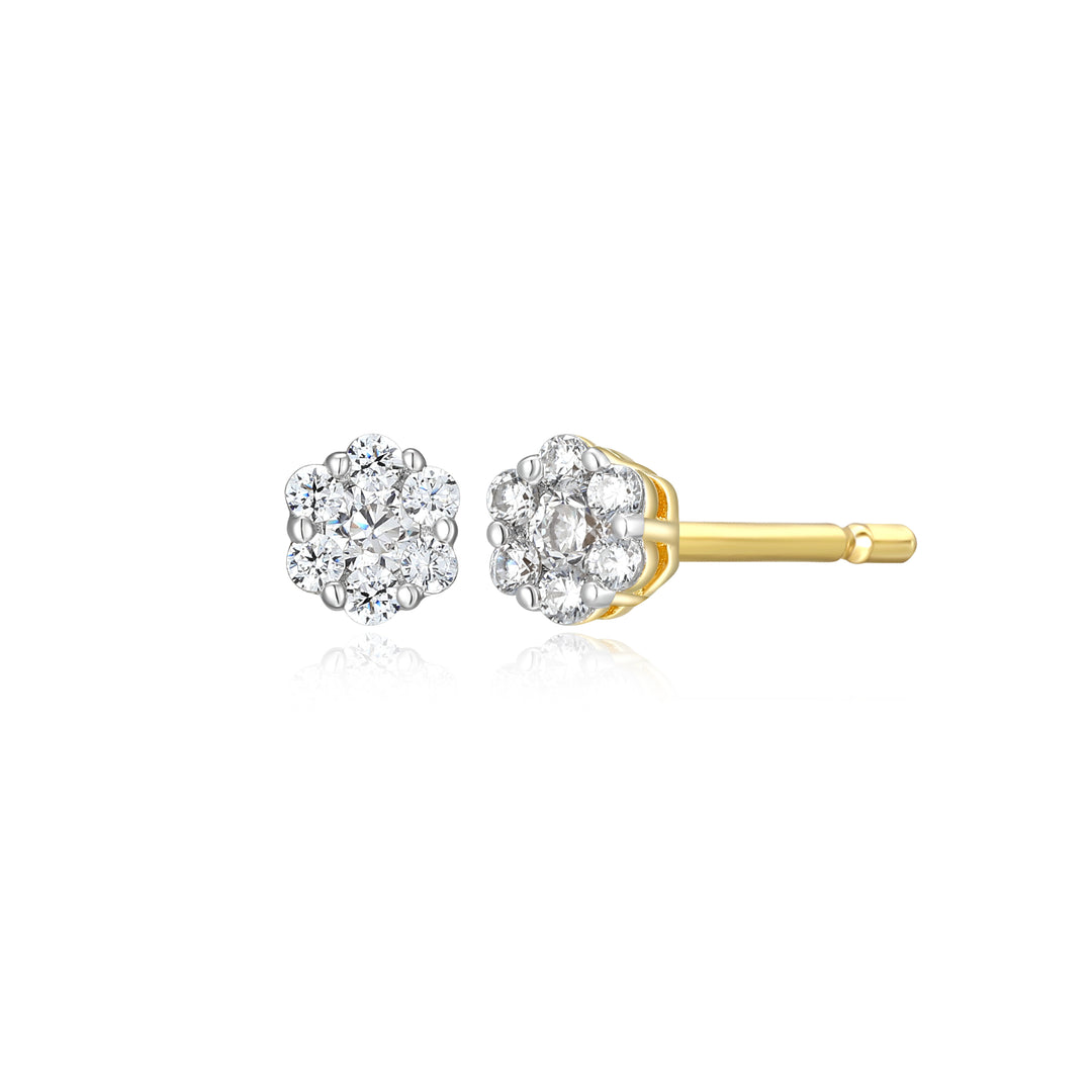 Small Round Cluster Earrings