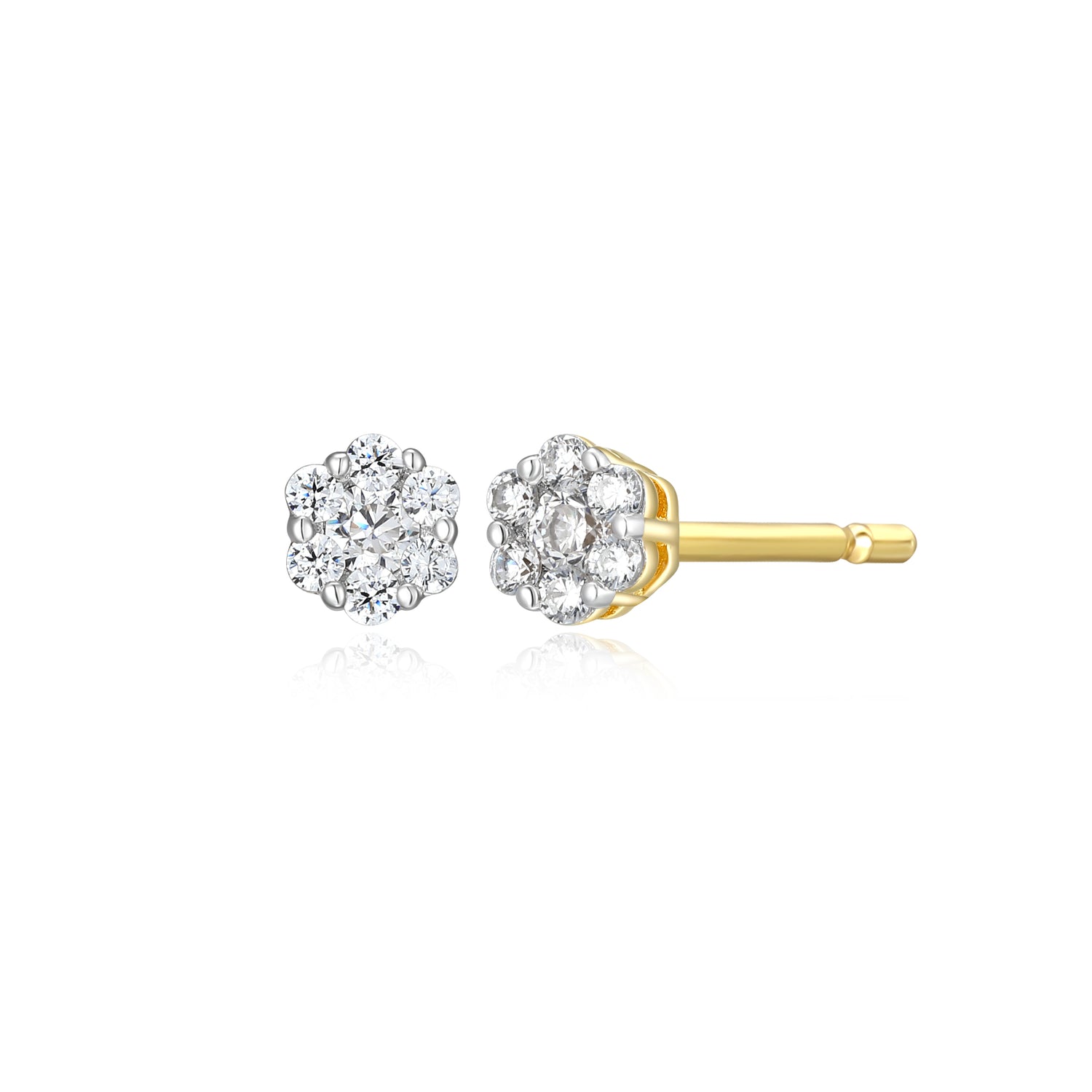 Small Round Cluster Earrings