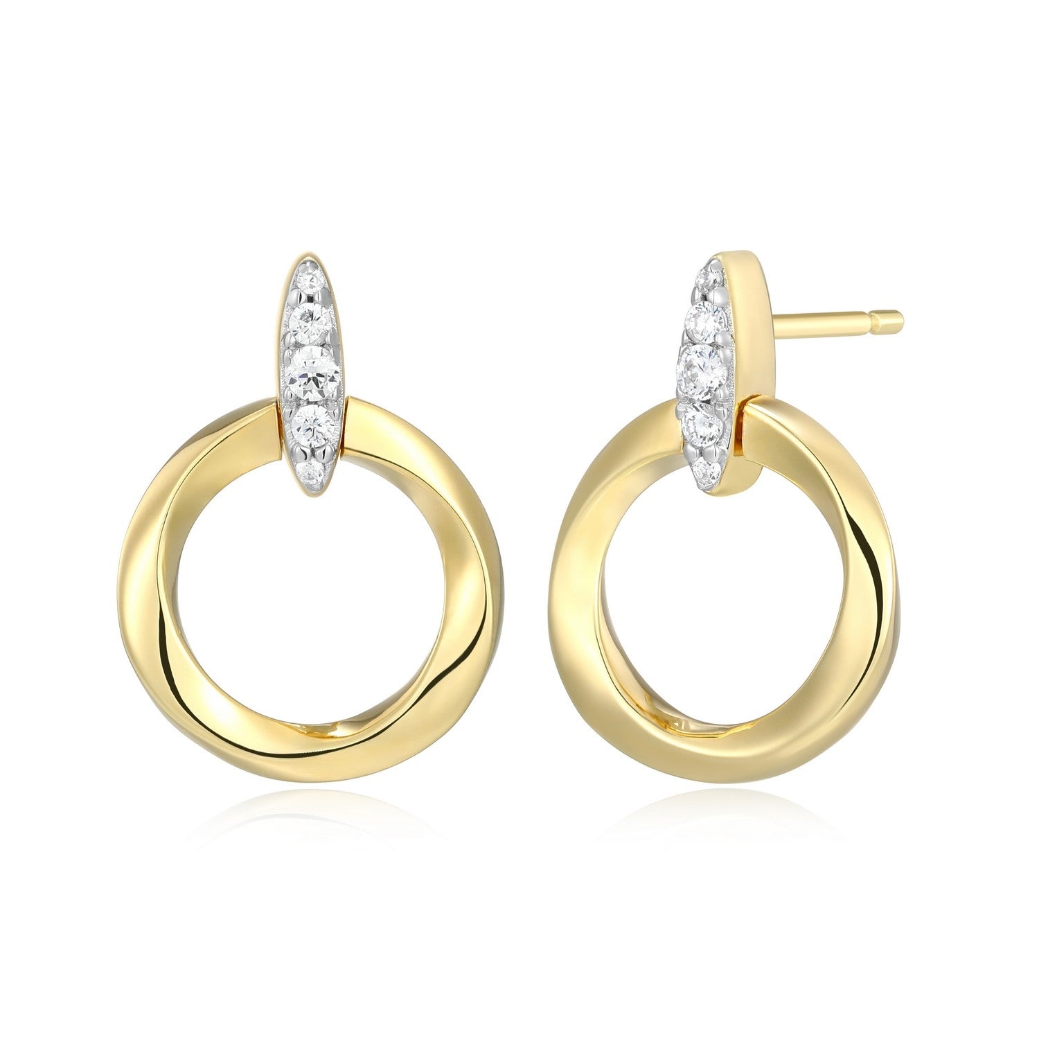 GP Lab-Grown Diamond Knife Edge Circle Earrings