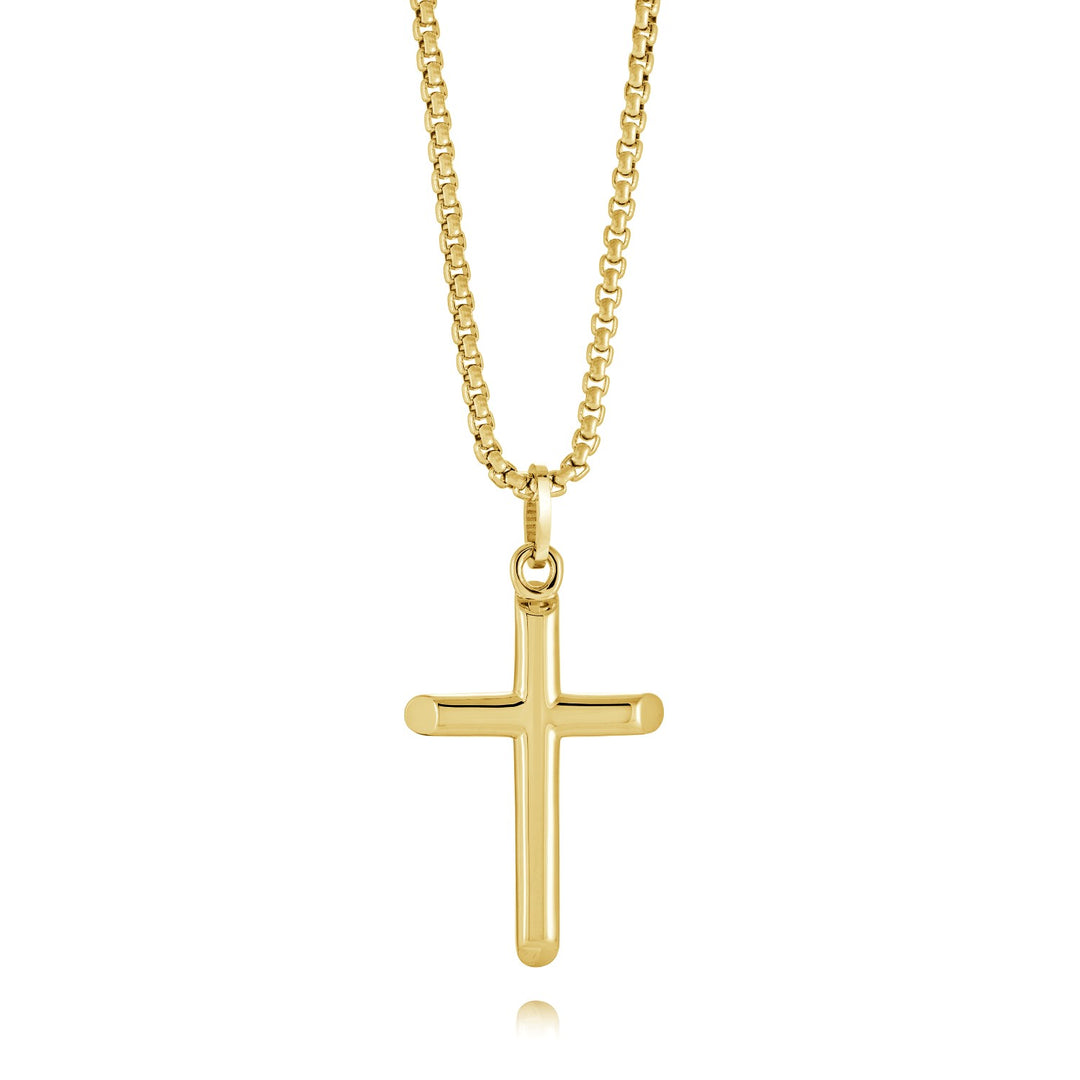 GP Polished Tube Cross Pendant