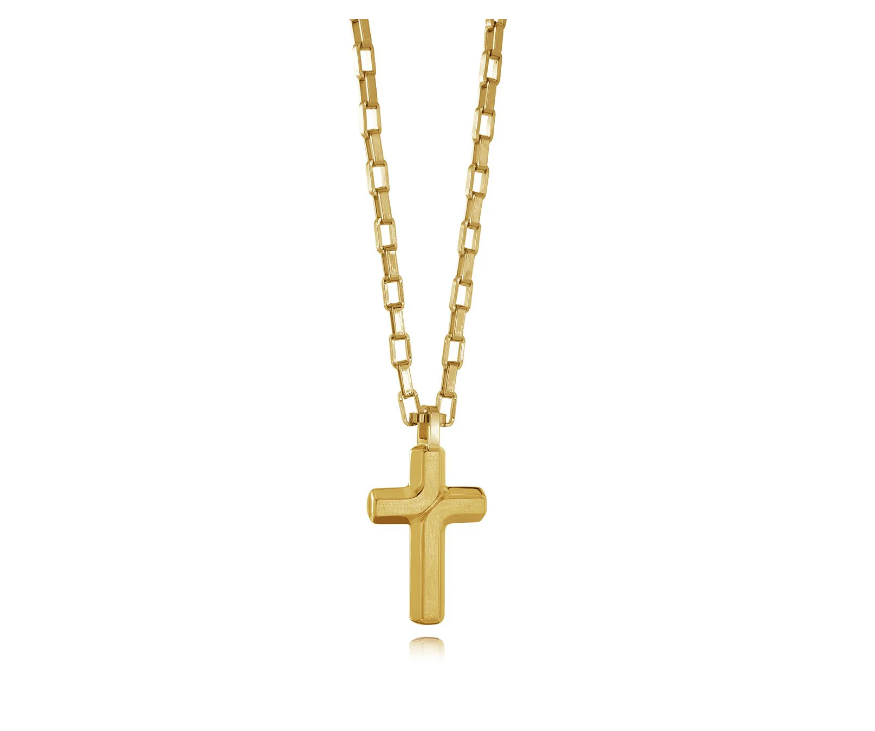 GP Brushed Mini Cross Pendant