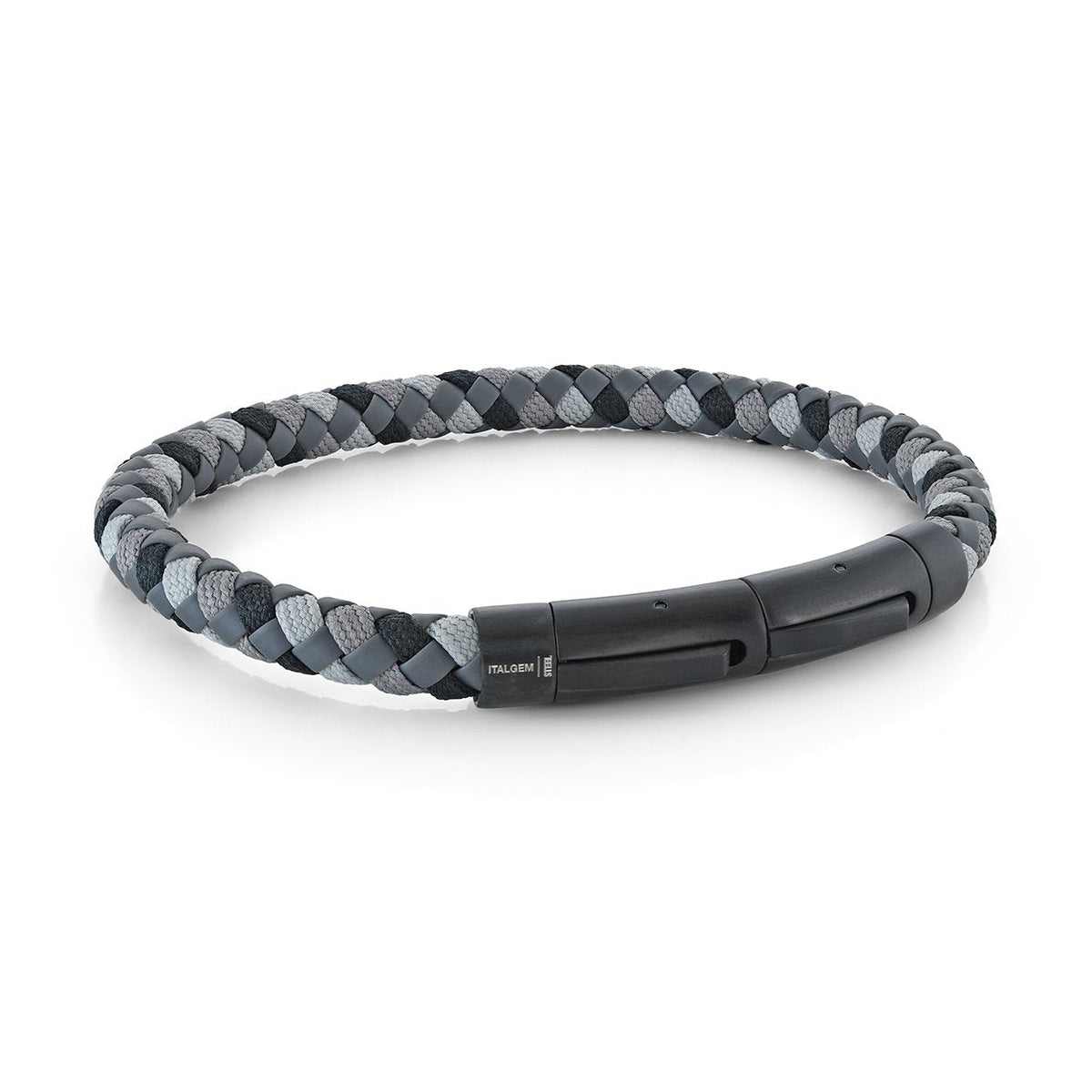 Mixed Grey Tone Cord Braided Bracelet