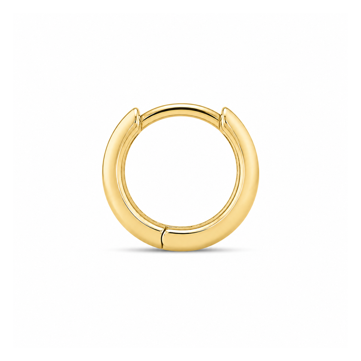 High Polish 11mm Huggie Hoop Earrings, Gold-Plated