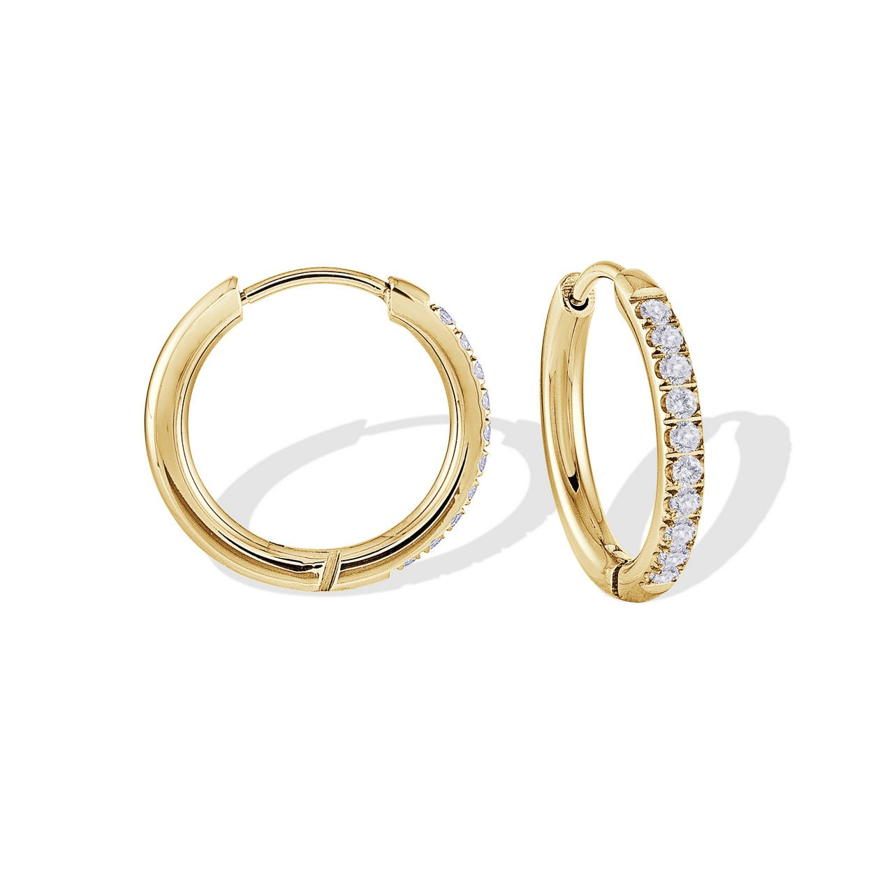 CZ 17MM Hoop Earrings