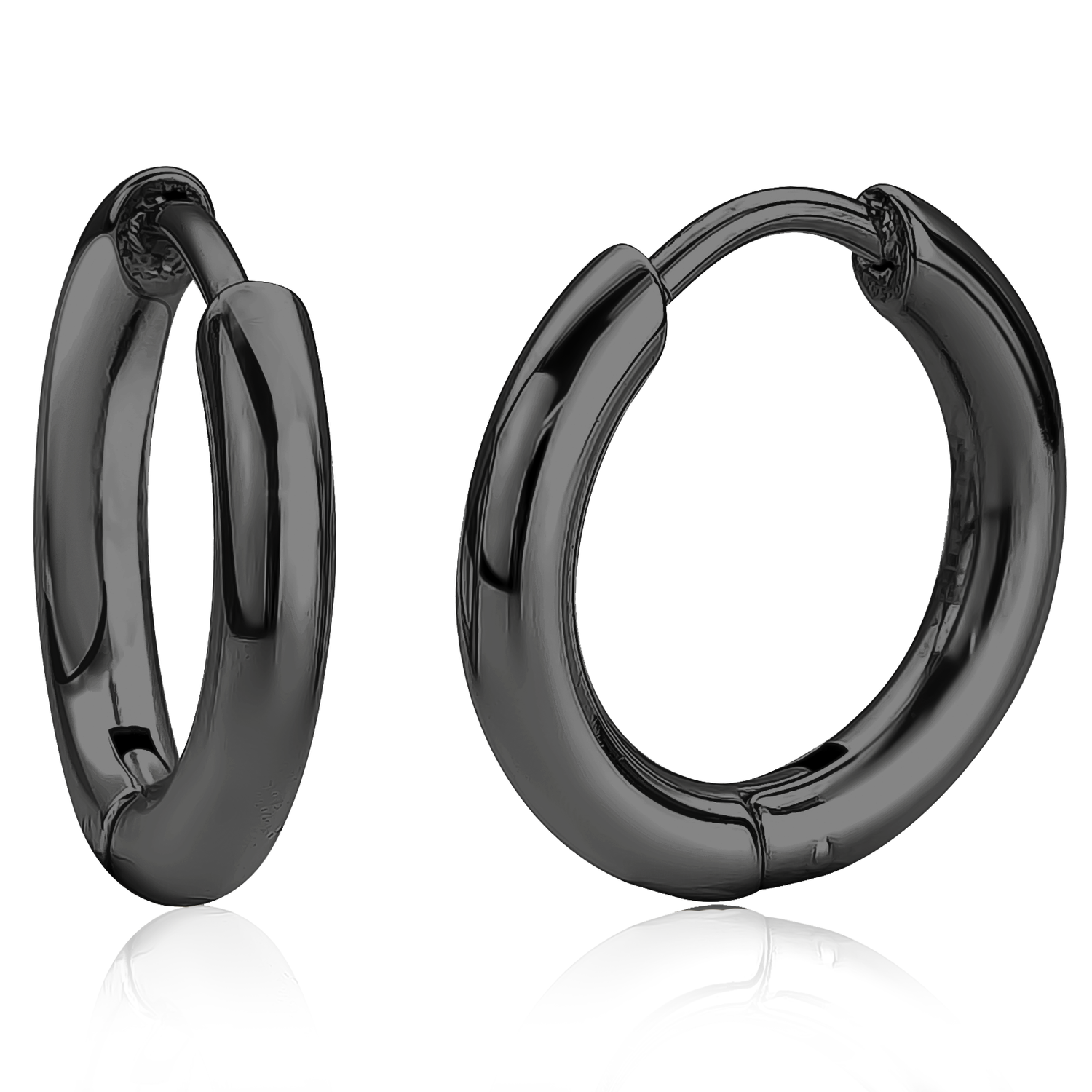15MM Polished Huggie Hoop Earrings