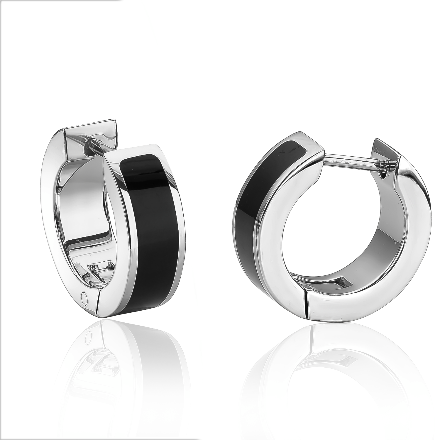 Italgem Steel Huggie Earrings