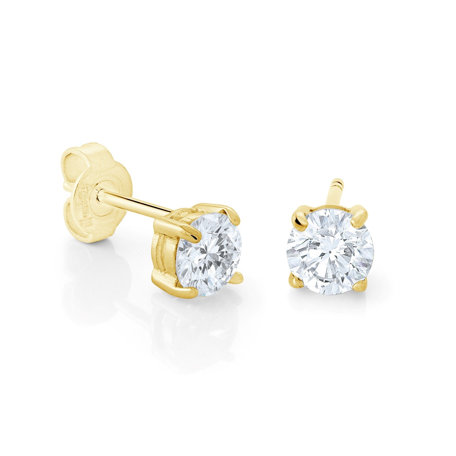 Italgem Steel 5mm CZ Earrings