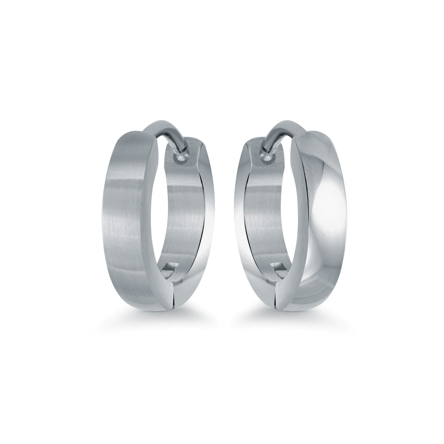 Veloria Childrens Stainless Steel 2mm Polished Mini Huggie Earrings