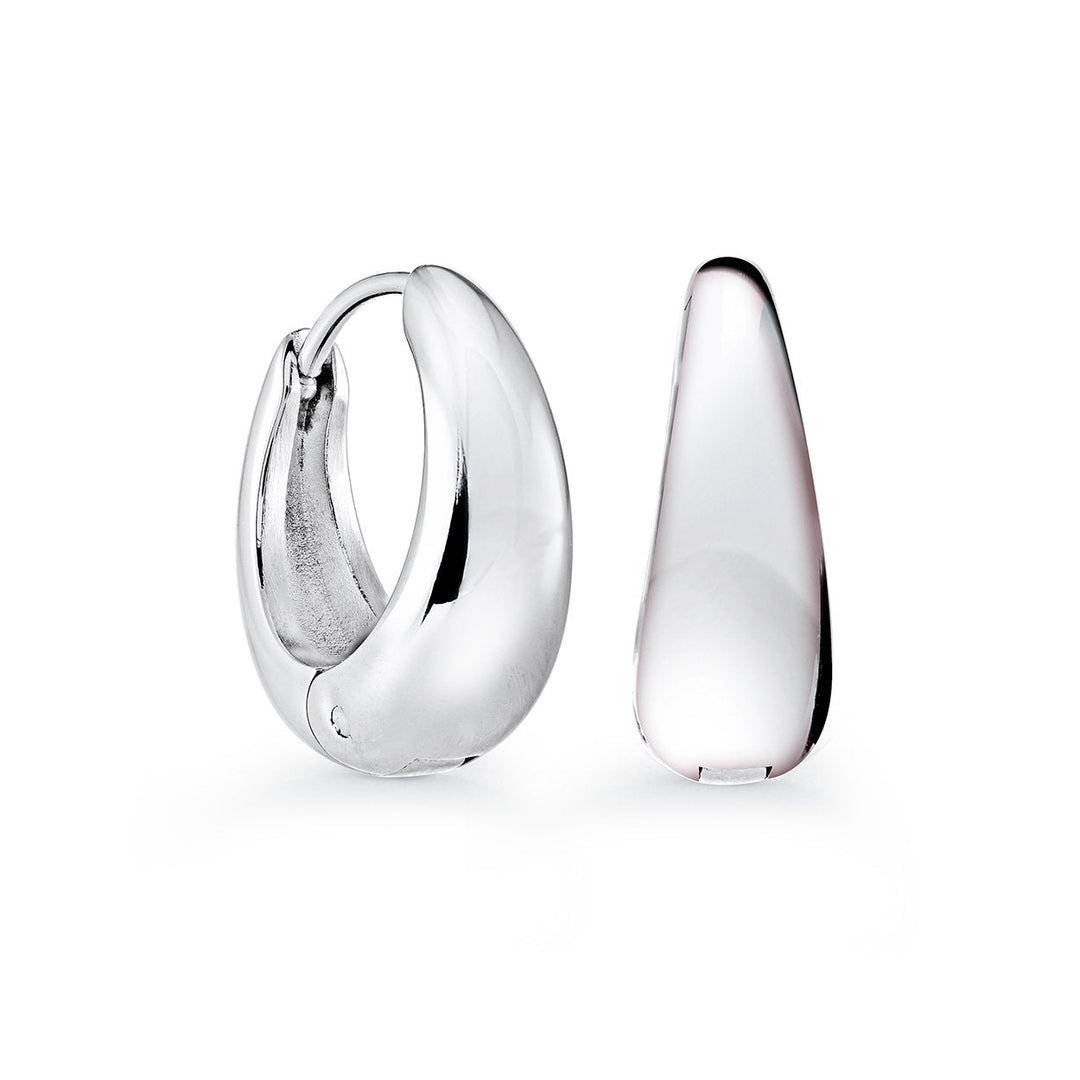 Polished & Graduated 16MM Huggie Hoop Earrings