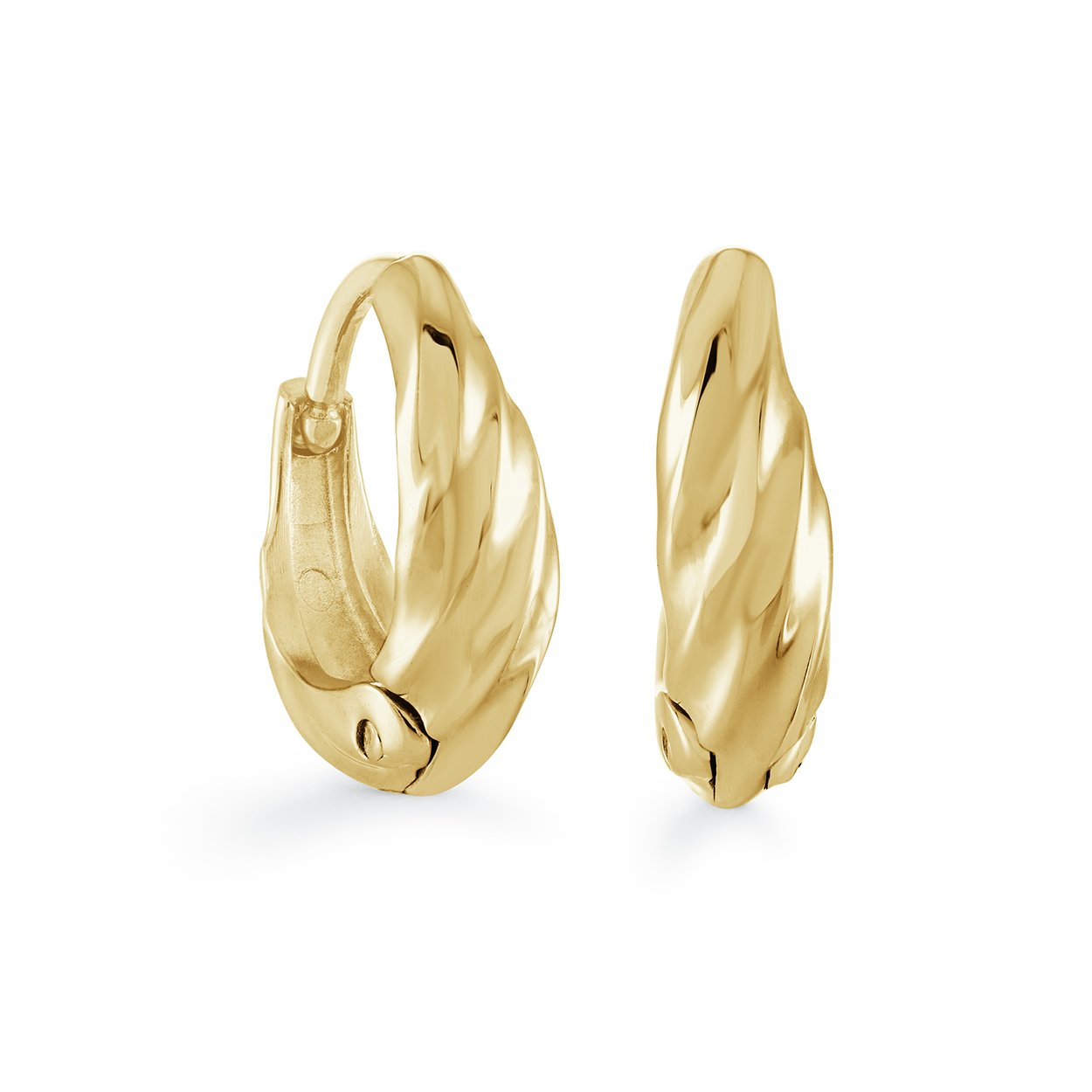 Children’s Gold IP 10mm Creole Huggie Earrings