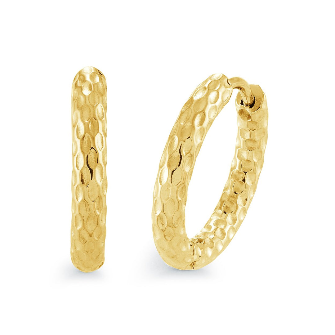 Hammered Hoop Earrings