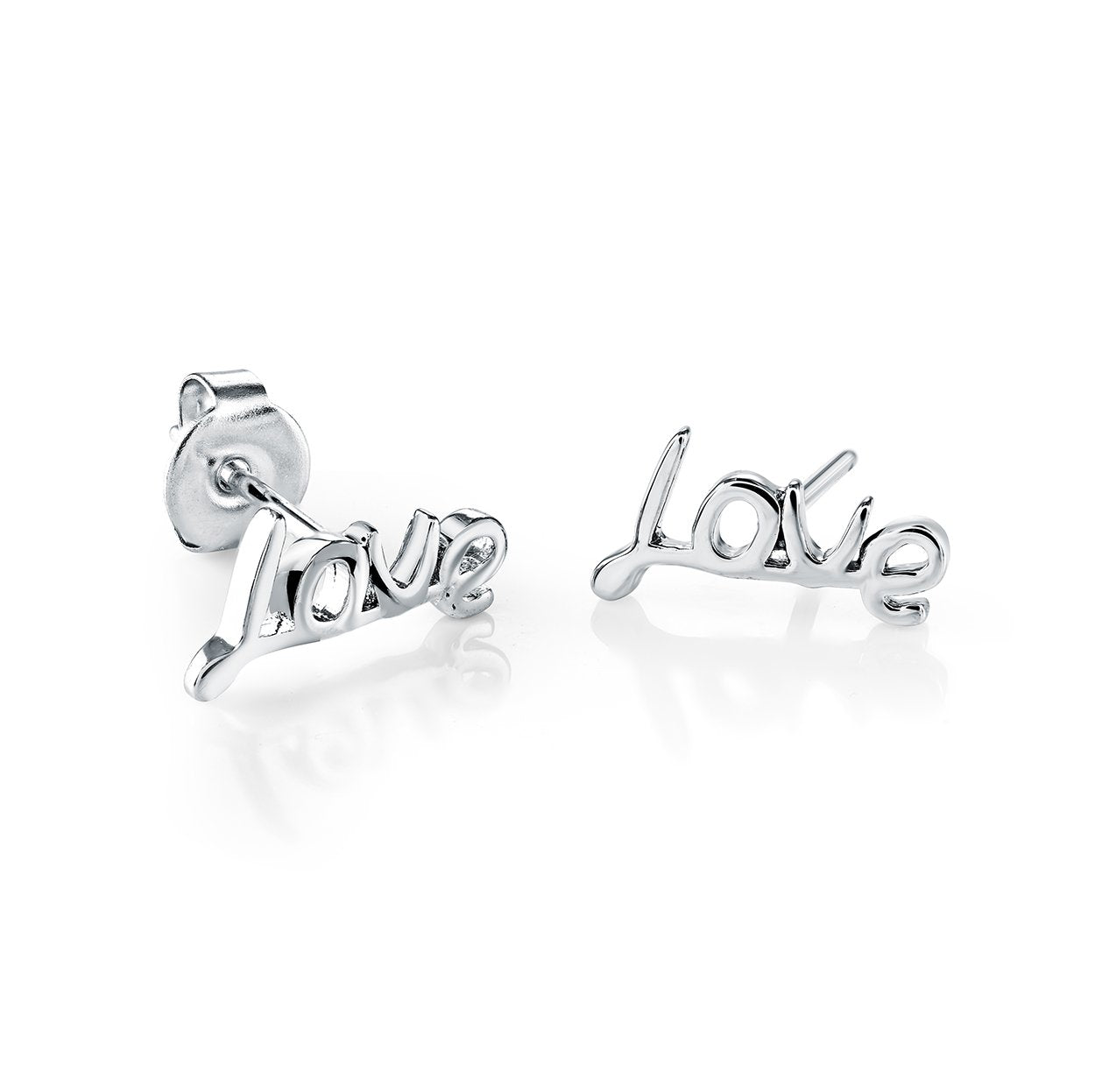 Children’s Stainless Steel "Love" Stud Earrings
