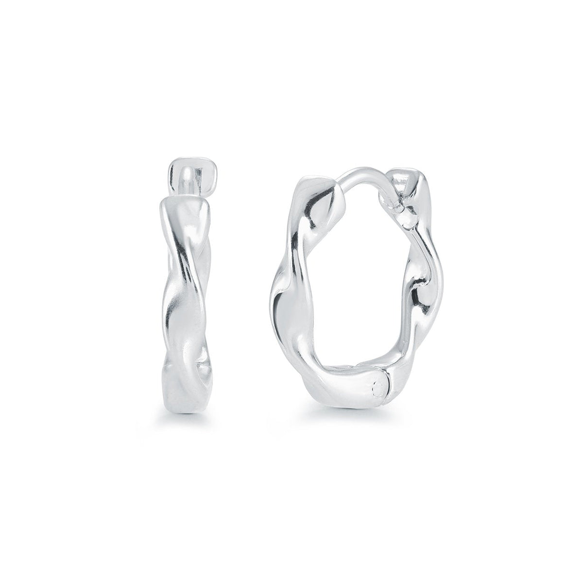 15MM Twisted Huggie Hoop Earrings