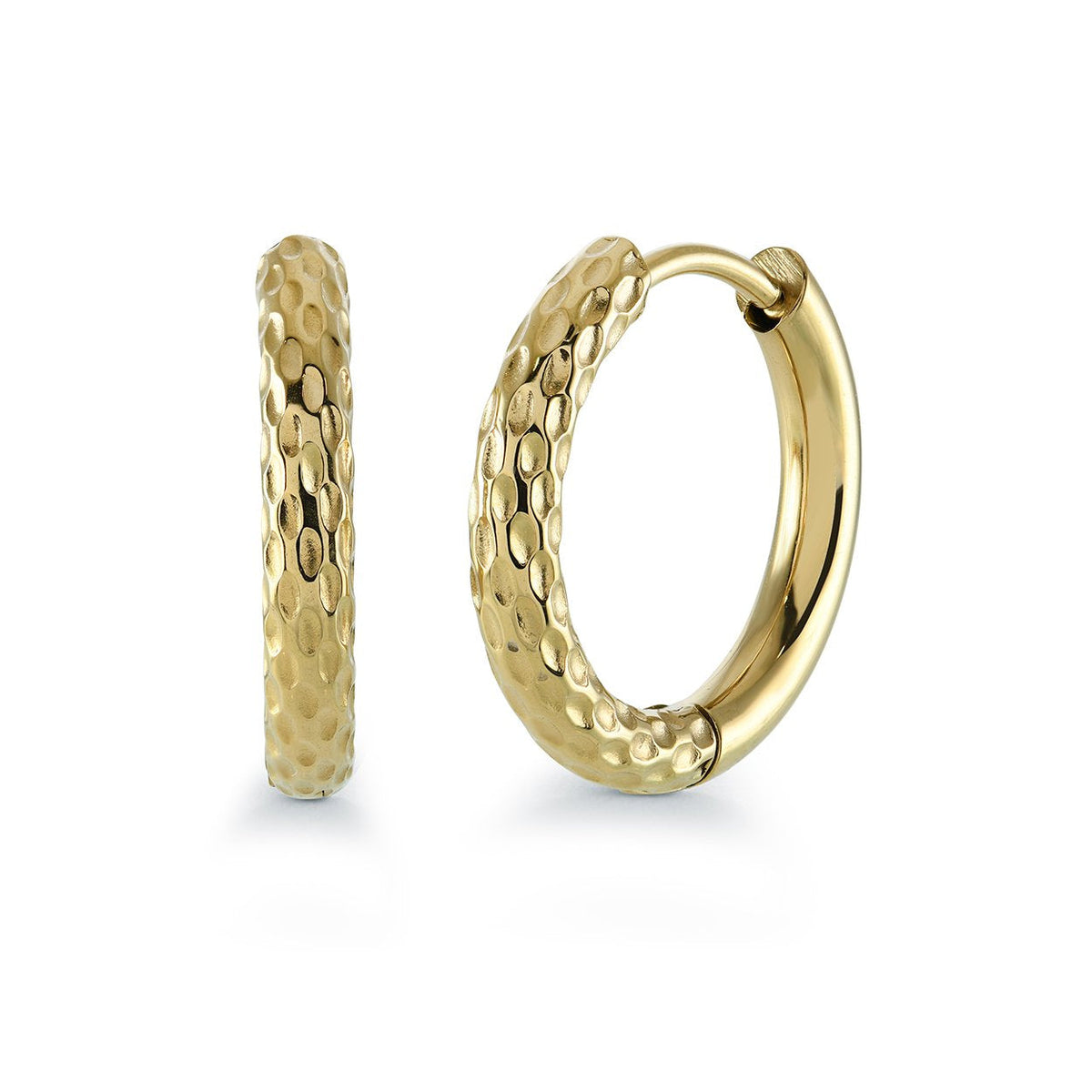 Half Hammered GP 17mm Huggie Hoops
