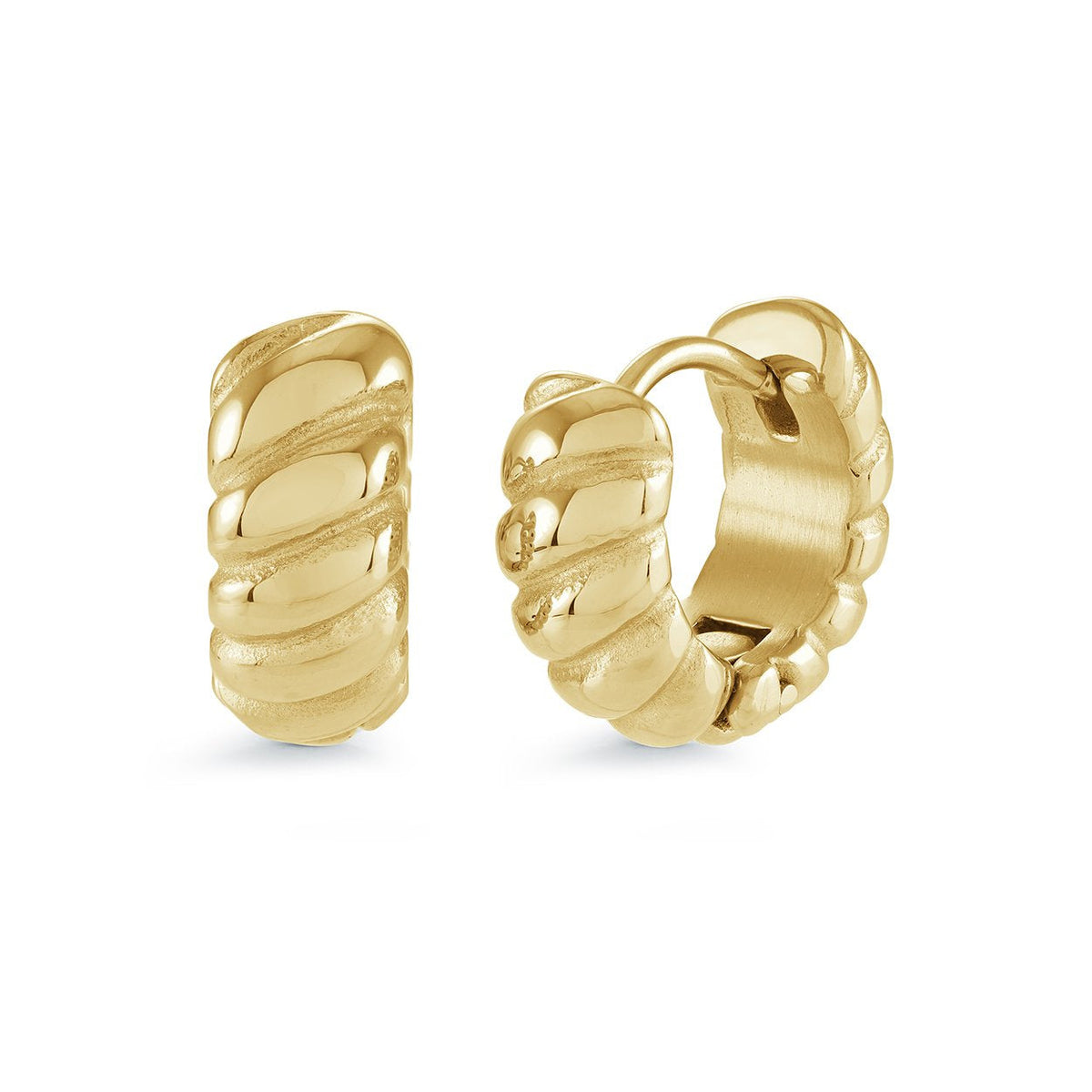 Croissant Style 15mm GP Huggie Hoops