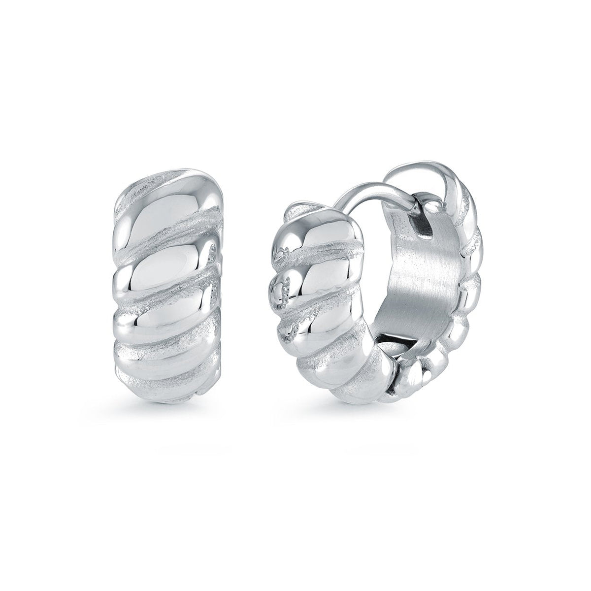Croissant Style 15mm Huggie Hoops