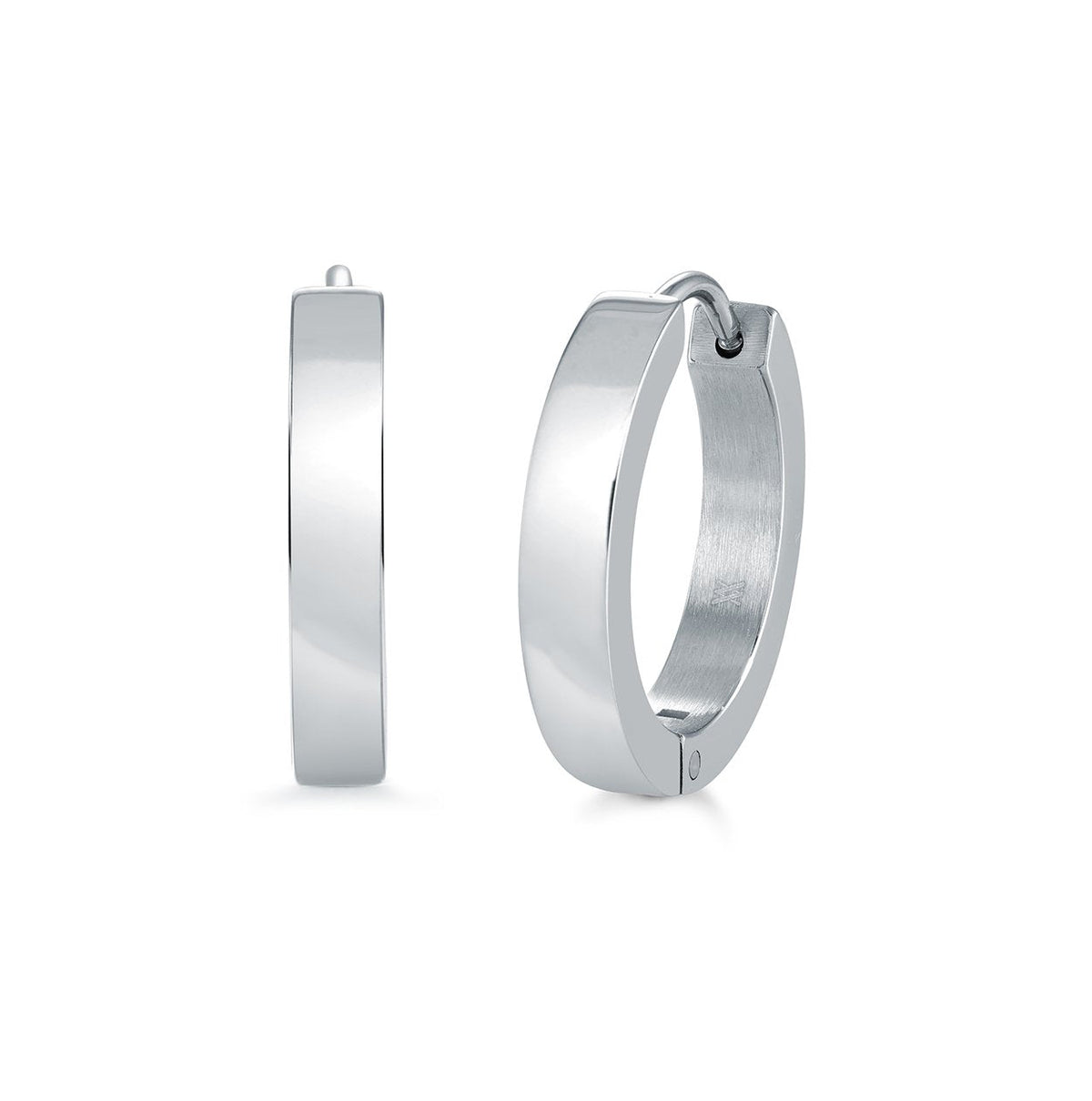 Flat Edge 17.5mm Huggie Hoops