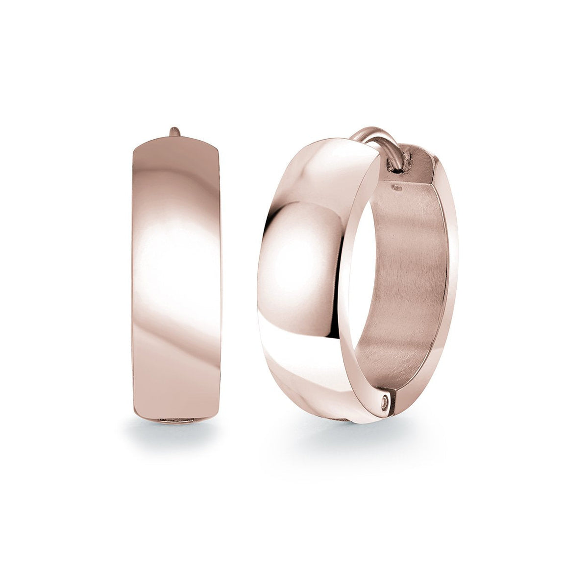 Rounded Edge 17.5 RGP Huggie Hoop Earrings