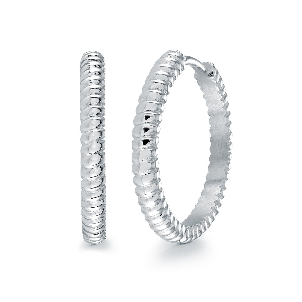 25mm Twist Hoop Earrings