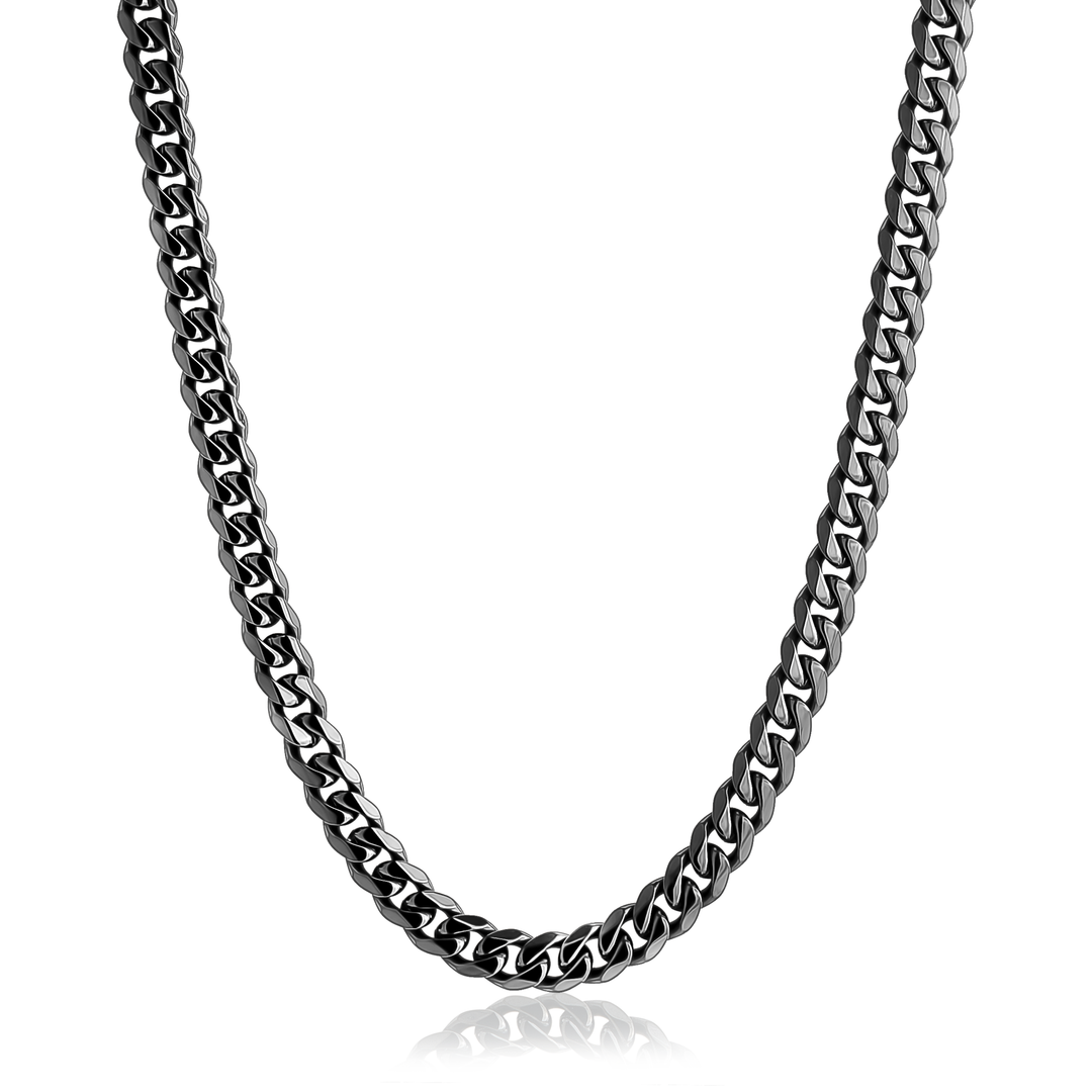 Italgem Steel Gunmetal Cuban Chain, 24"