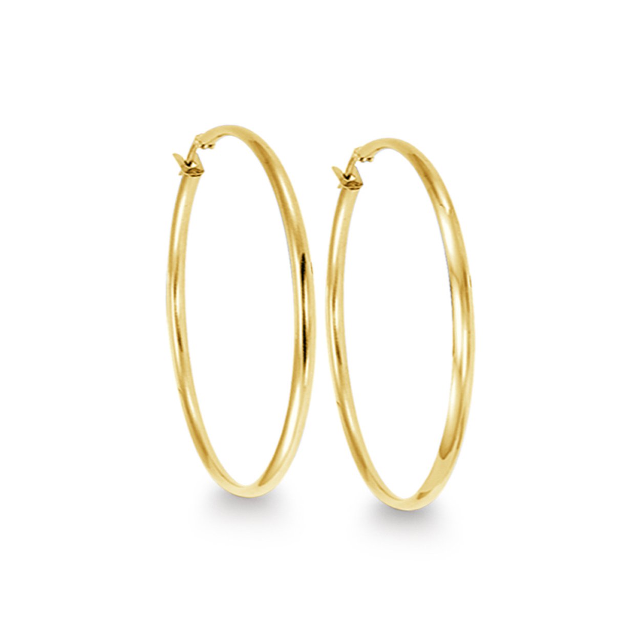 Veloria Gold IP Stainless Steel 35mm Round Hoop Earrings