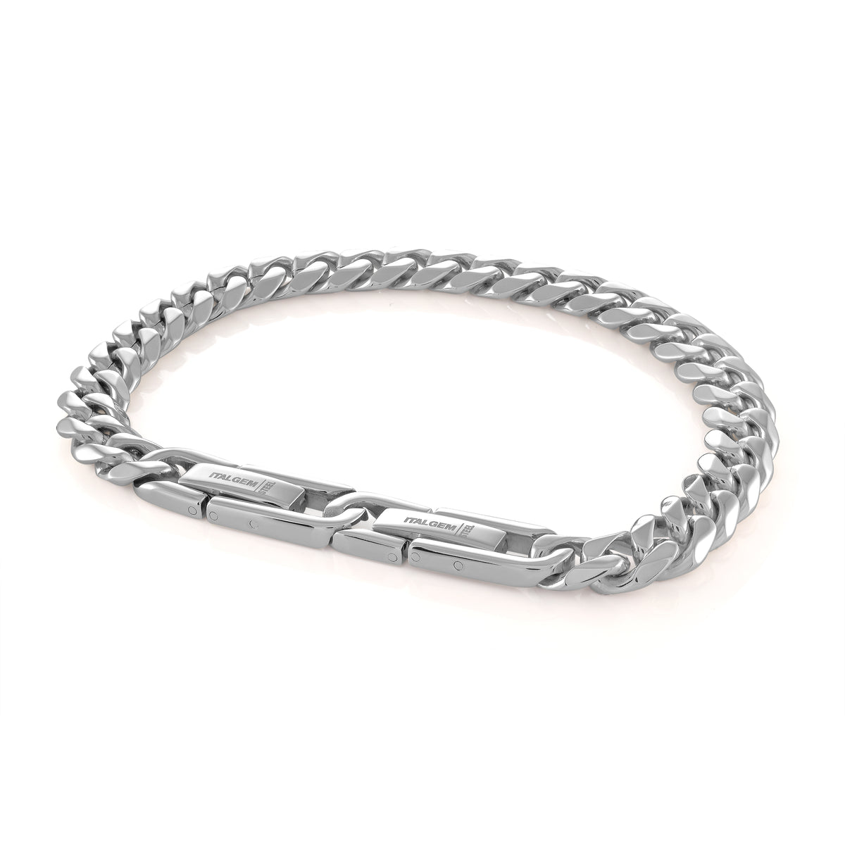 Bevelled 7.7mm Curb Link Bracelet