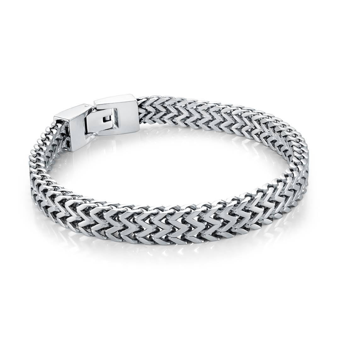 Flat Franco 7.8mm Chain Bracelet, 8.5"