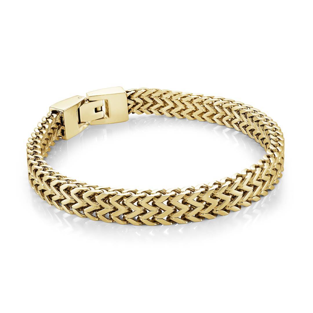 Yellow 7.8mm Flat Franco Bracelet, 8"