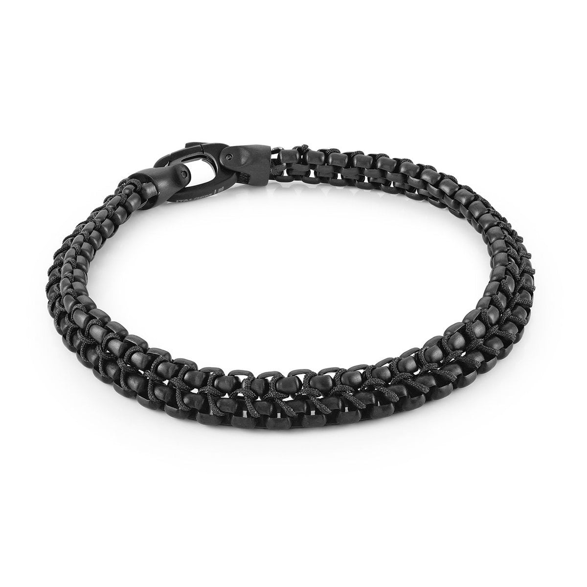 Double Rounded Box Link Bracelet, 8"