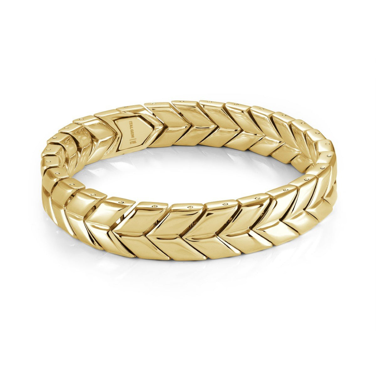 Yellow 11.8mm Flat Wave Bracelet, 8"