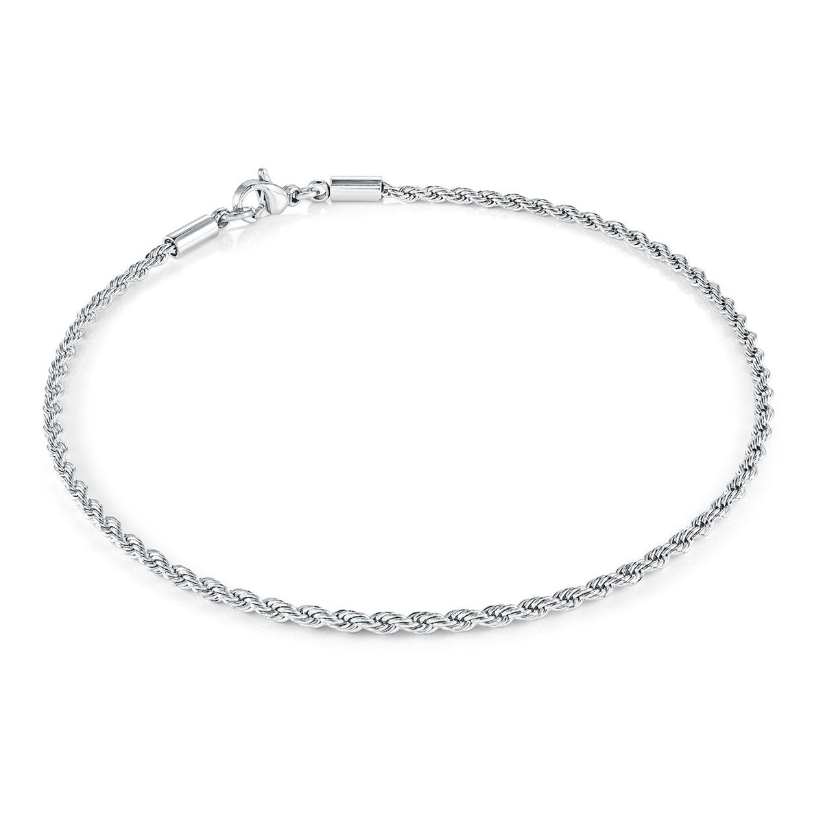 2mm Rope Link Anklet 9"