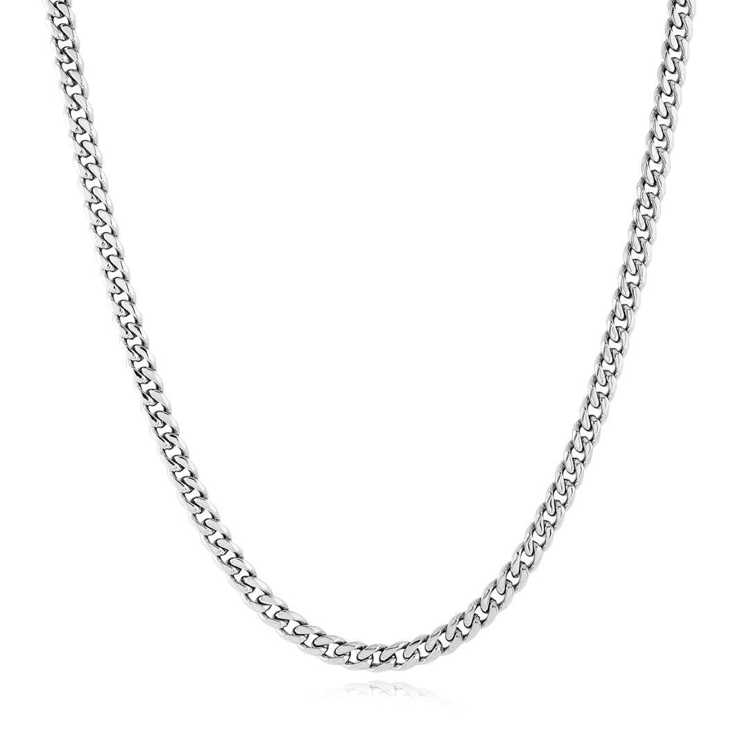 Italgem Stainless Steel 4.6mm Curb Key Clasp Chain (22")