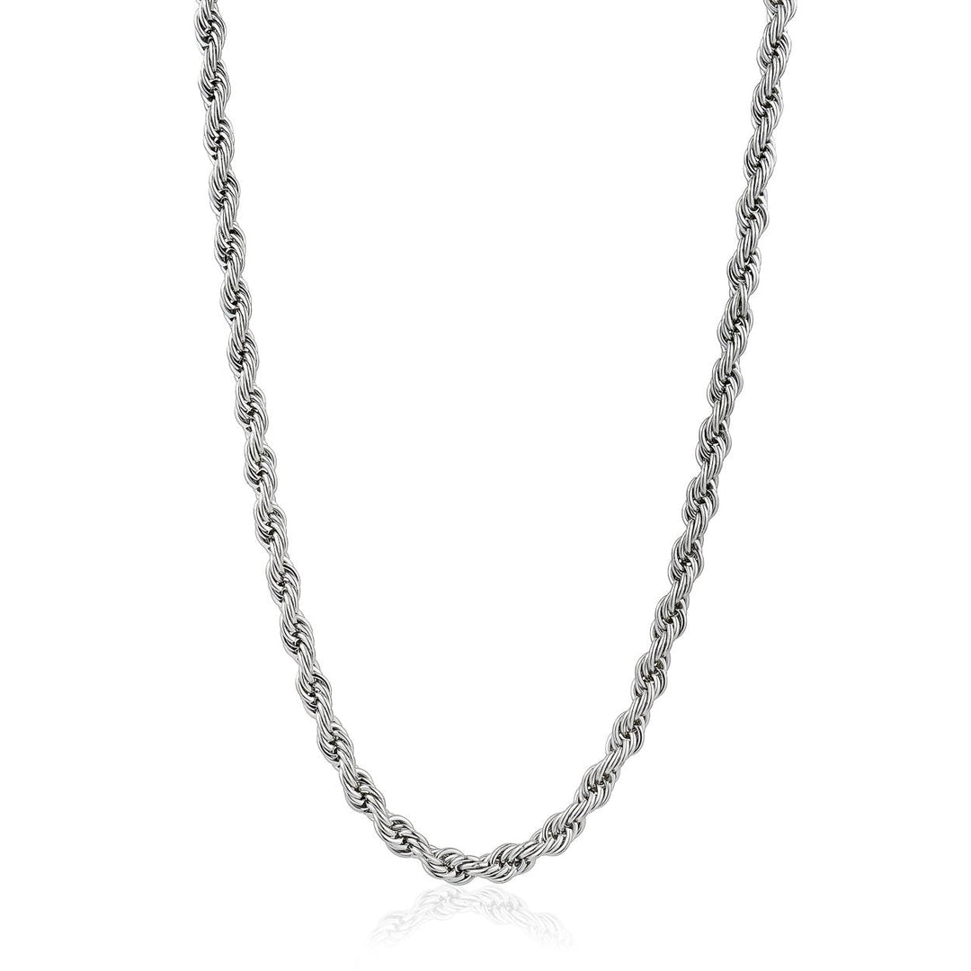 Italgem Stainless Steel 6mm Rope Chain Necklace