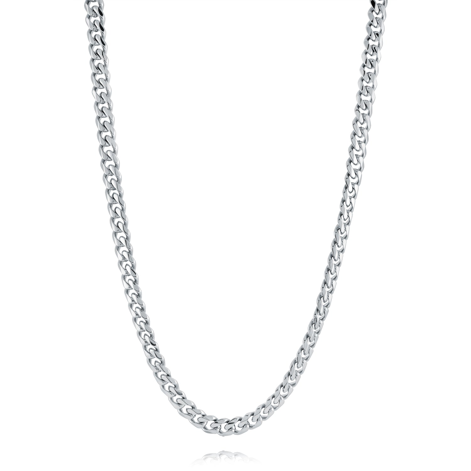 6MM Curb Link Polished Chain, 22"