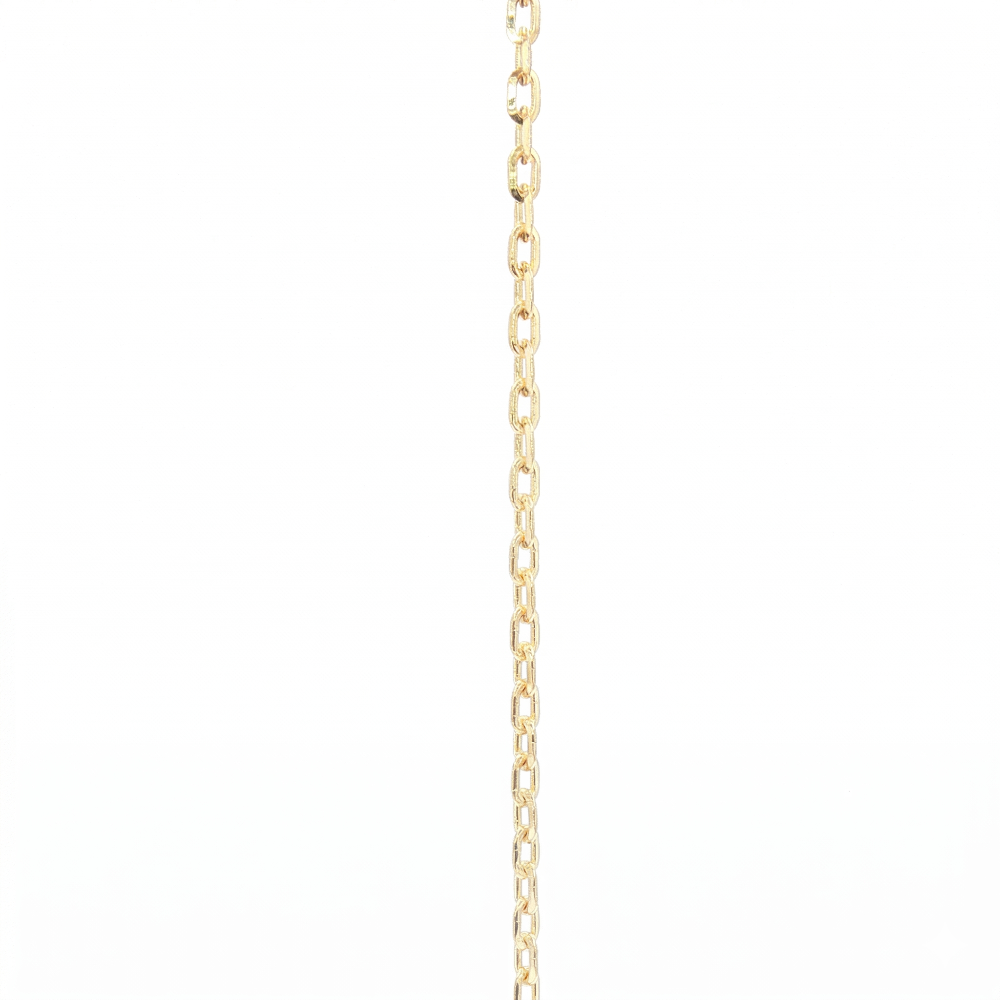 Yellow Gold Plated 1.7mm Cable Link Chain 25" Necklace