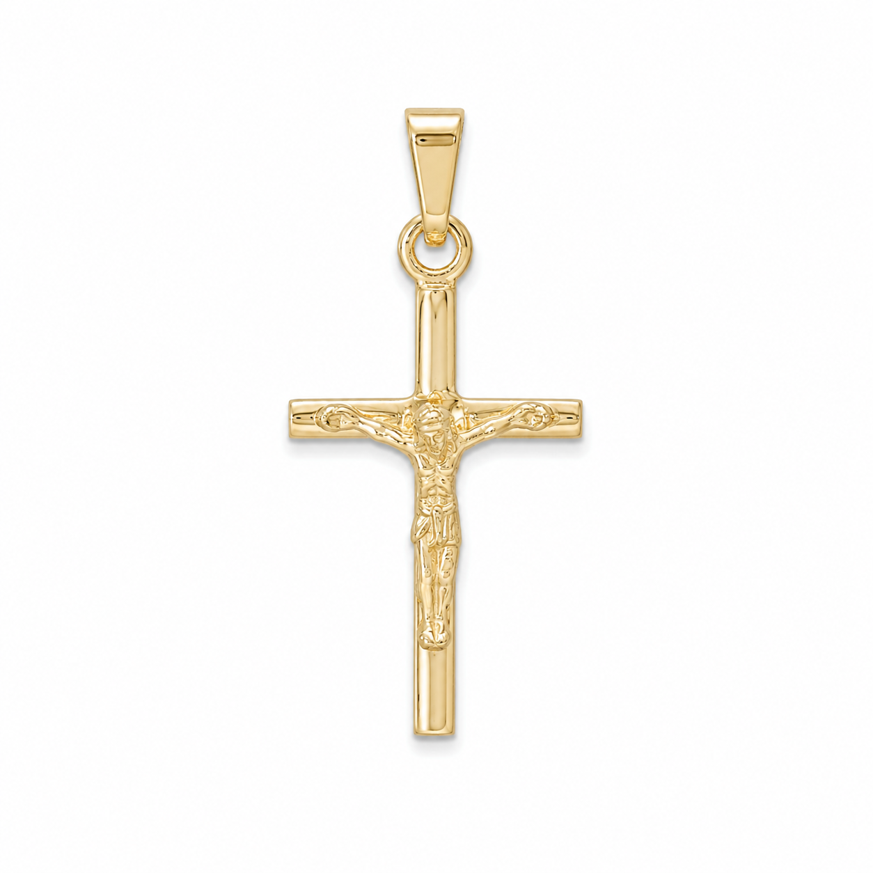 925 Sterling Silver Gold-Plated 23.6x12.9mm Classic Crucifix Cross Pendant
