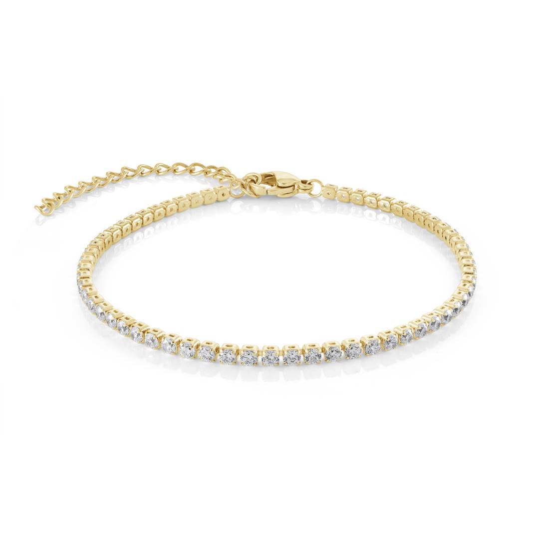 Children’s Gold IP 2mm White CZ Tennis Bracelet