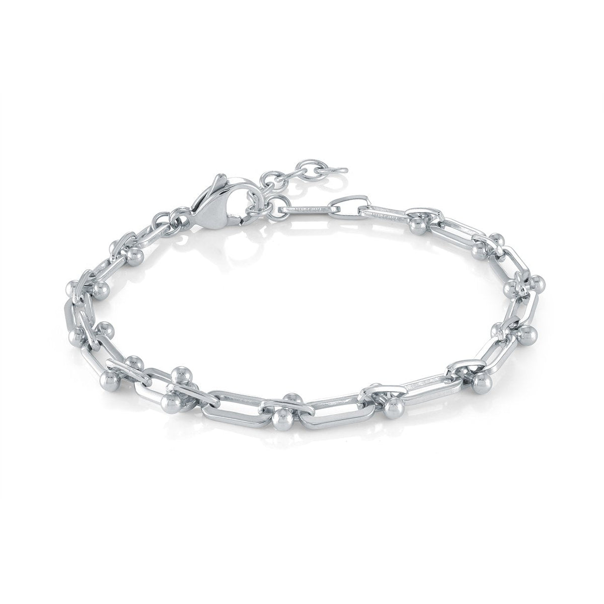 'U' Link 4mm Stainless Steel Bracelet