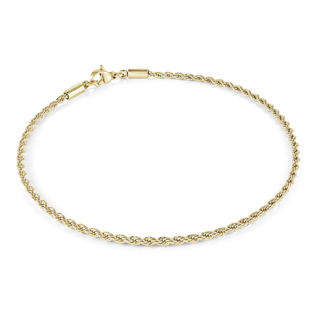 Yellow 2mm Rope Bracelet, 6.25"
