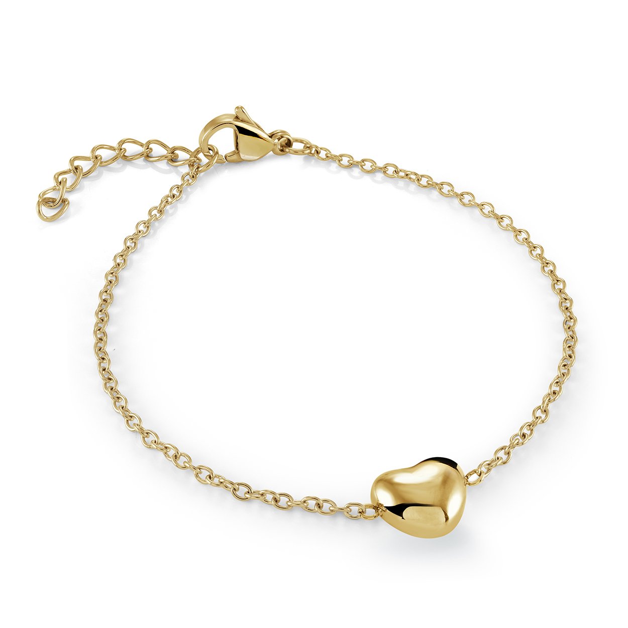 Children’s Gold IP Puff Heart Bracelet