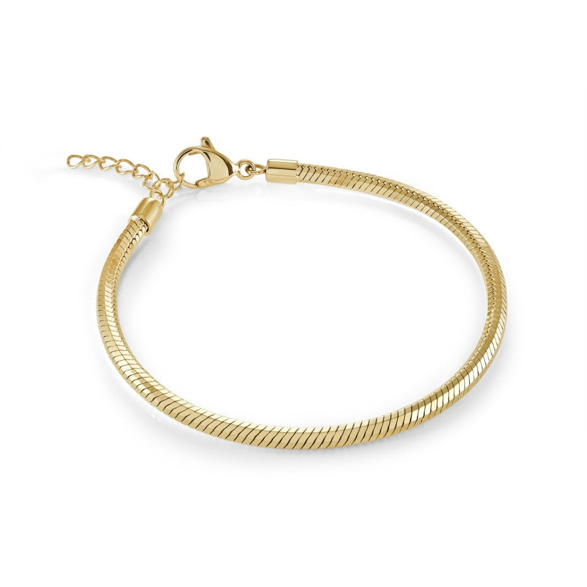 Yellow 2.6mm Mirror Snake Bracelet, 7"