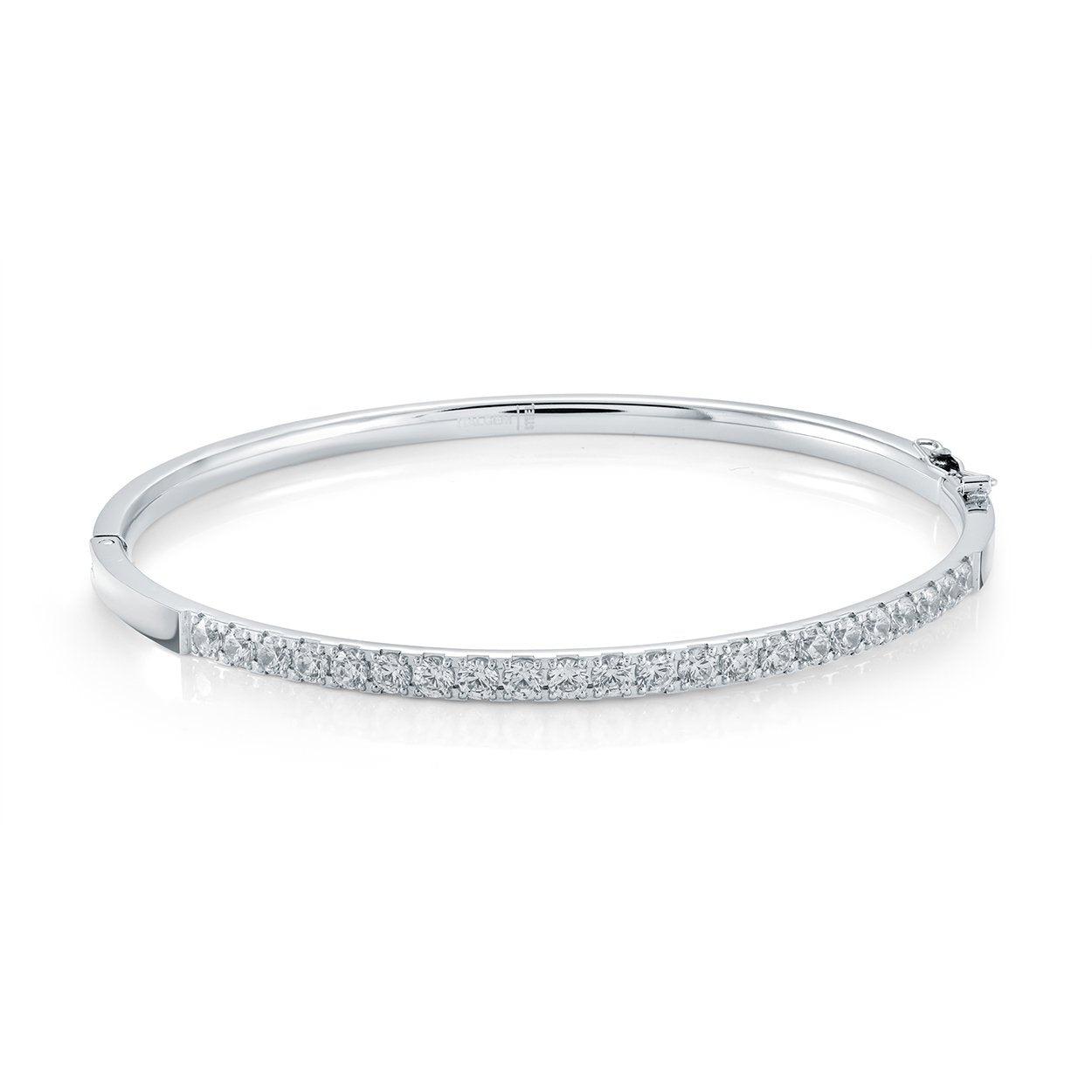Italgem CZ Bangle Bracelet, 6.5"