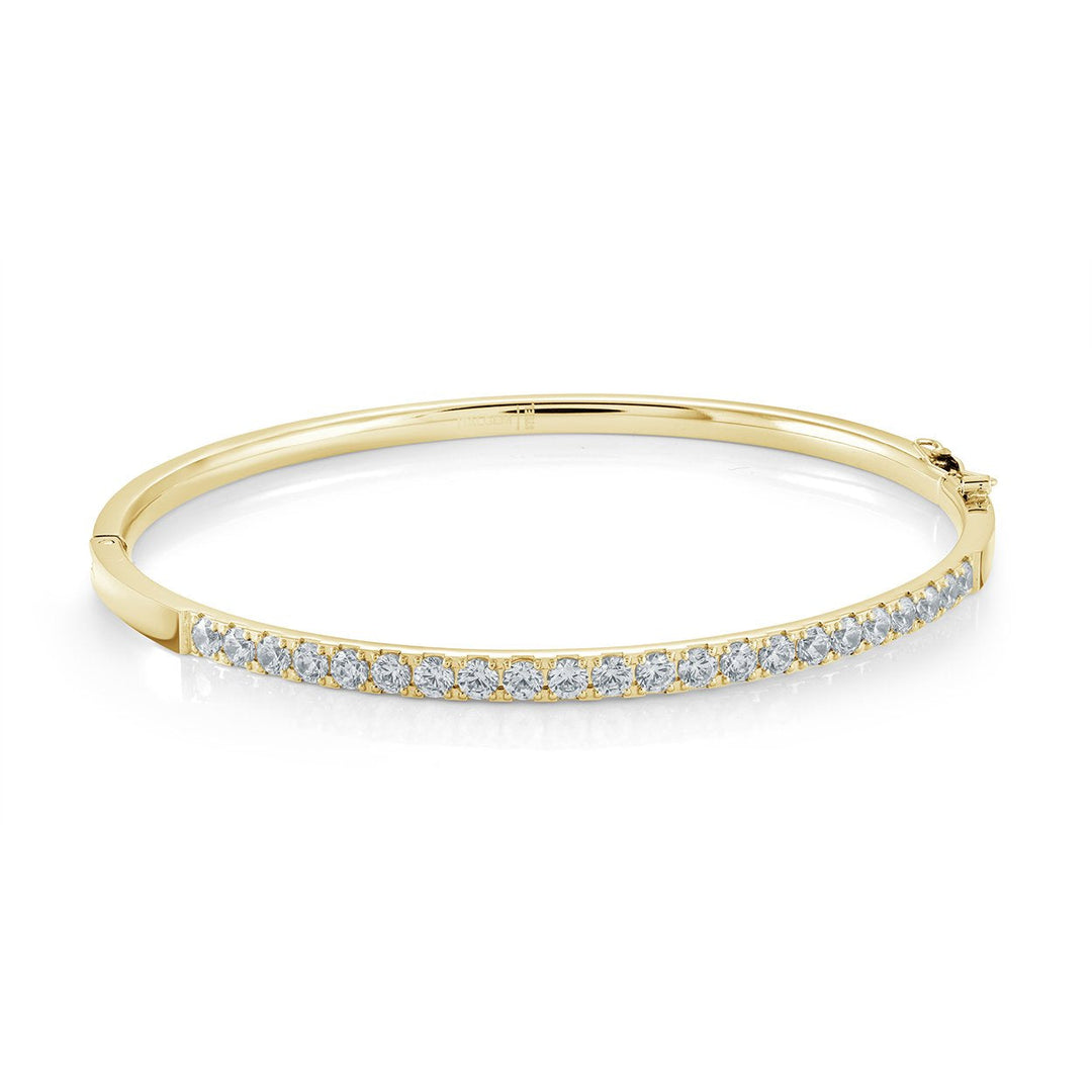Italgem CZ Bangle Bracelet, 6.5"