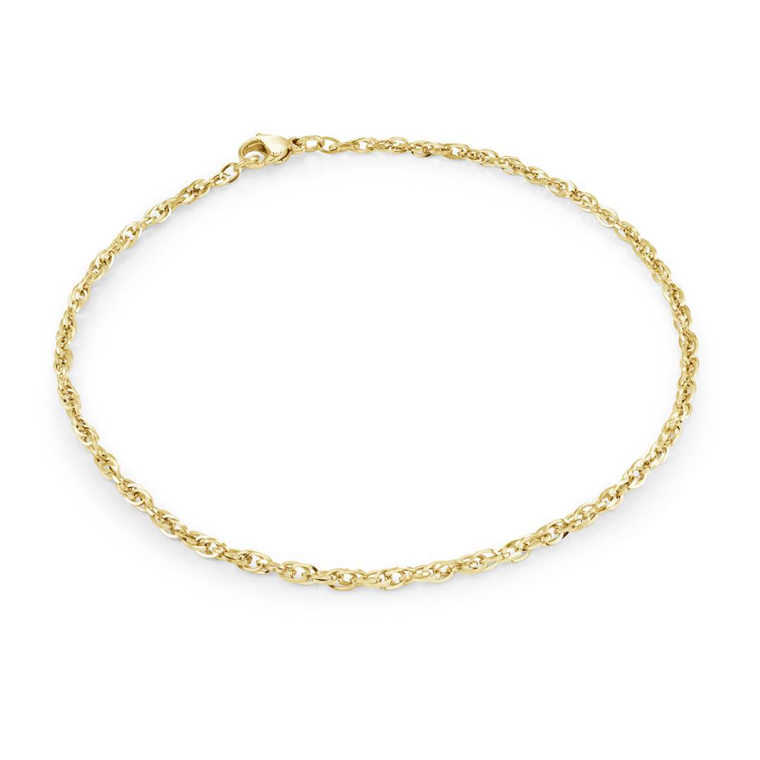 Olympic Link 2.2mm Anklet, 10", GP