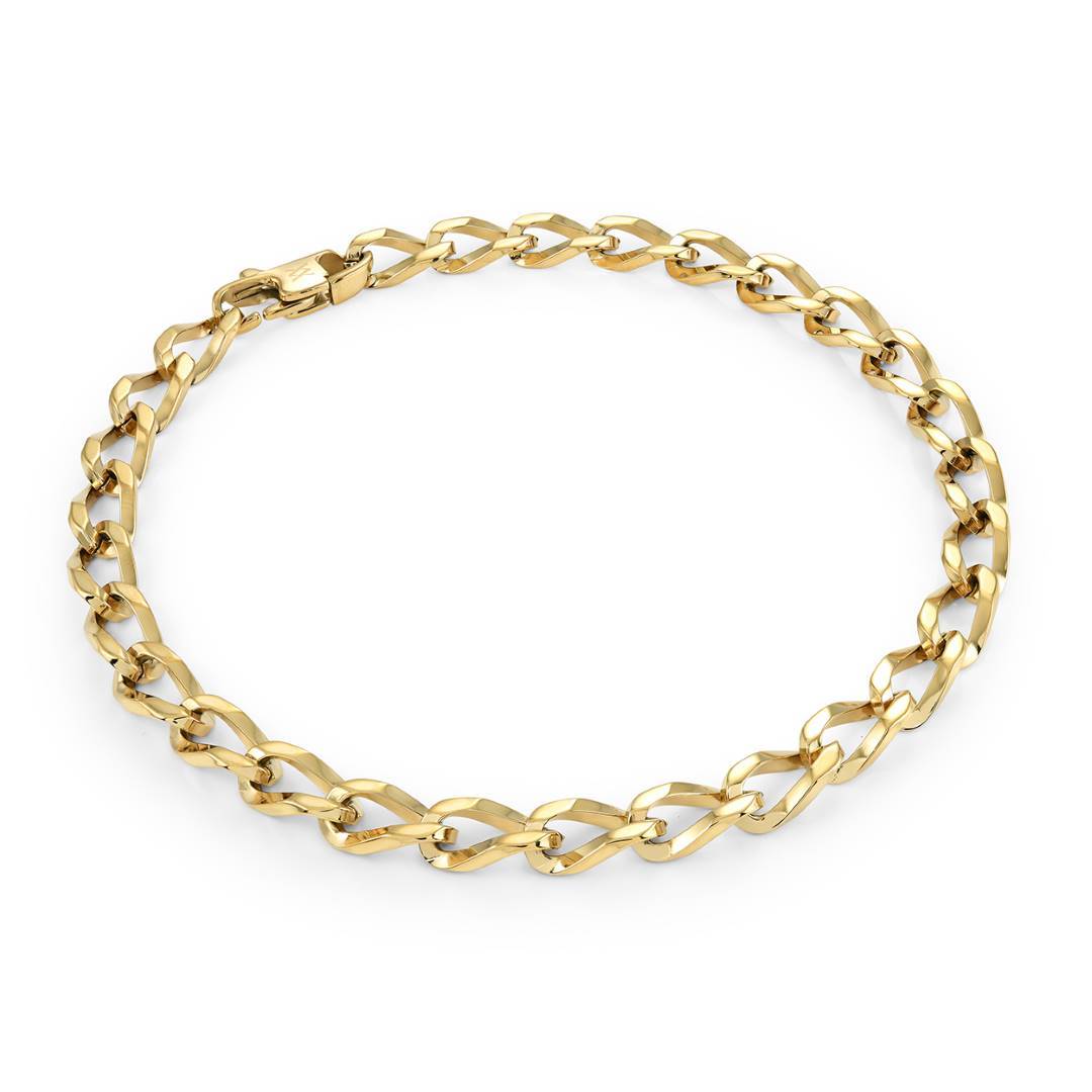 Veloria Gold IP Stainless Steel 5.8mm Curb Link Anklet