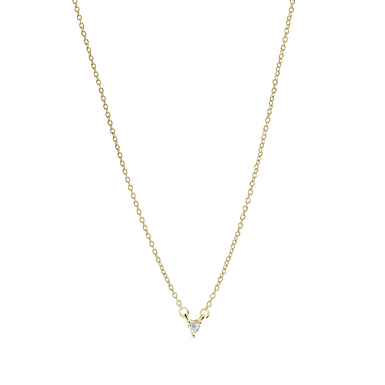 Children’s Gold IP CZ Heart Necklace