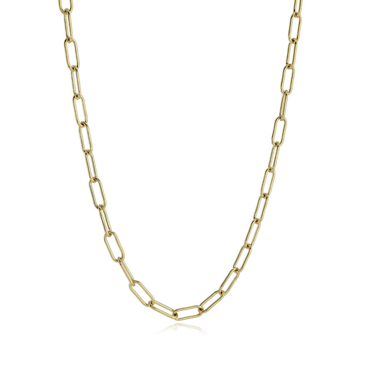 Yellow 5mm Paperclip Chain, 20"