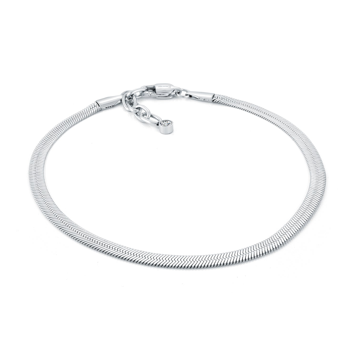 Italgem Steel Herringbone Bracelet