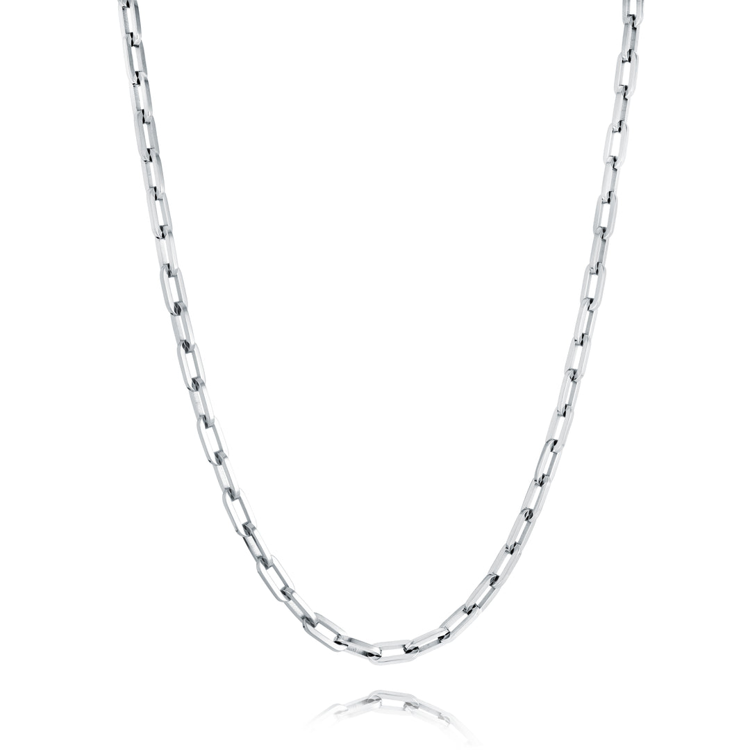 Stainless Steel Round Paperclip Link Chain, 20"